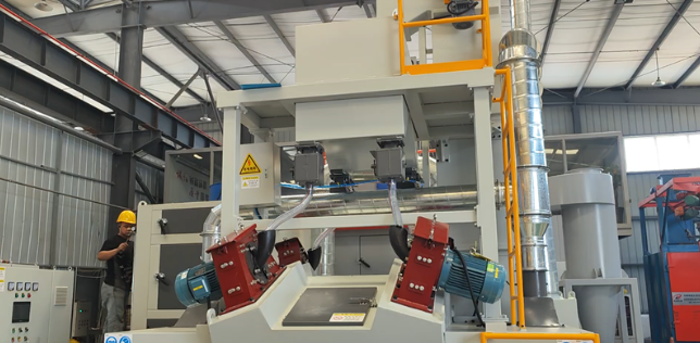 保亭板材除锈强化，通过式抛丸机应用案例